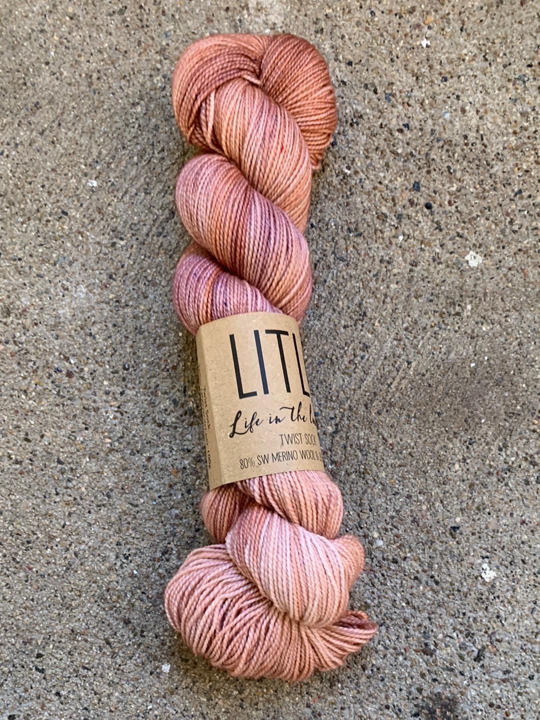 LITLG Twist Sock Yarn - Apricot Yarn & Supply