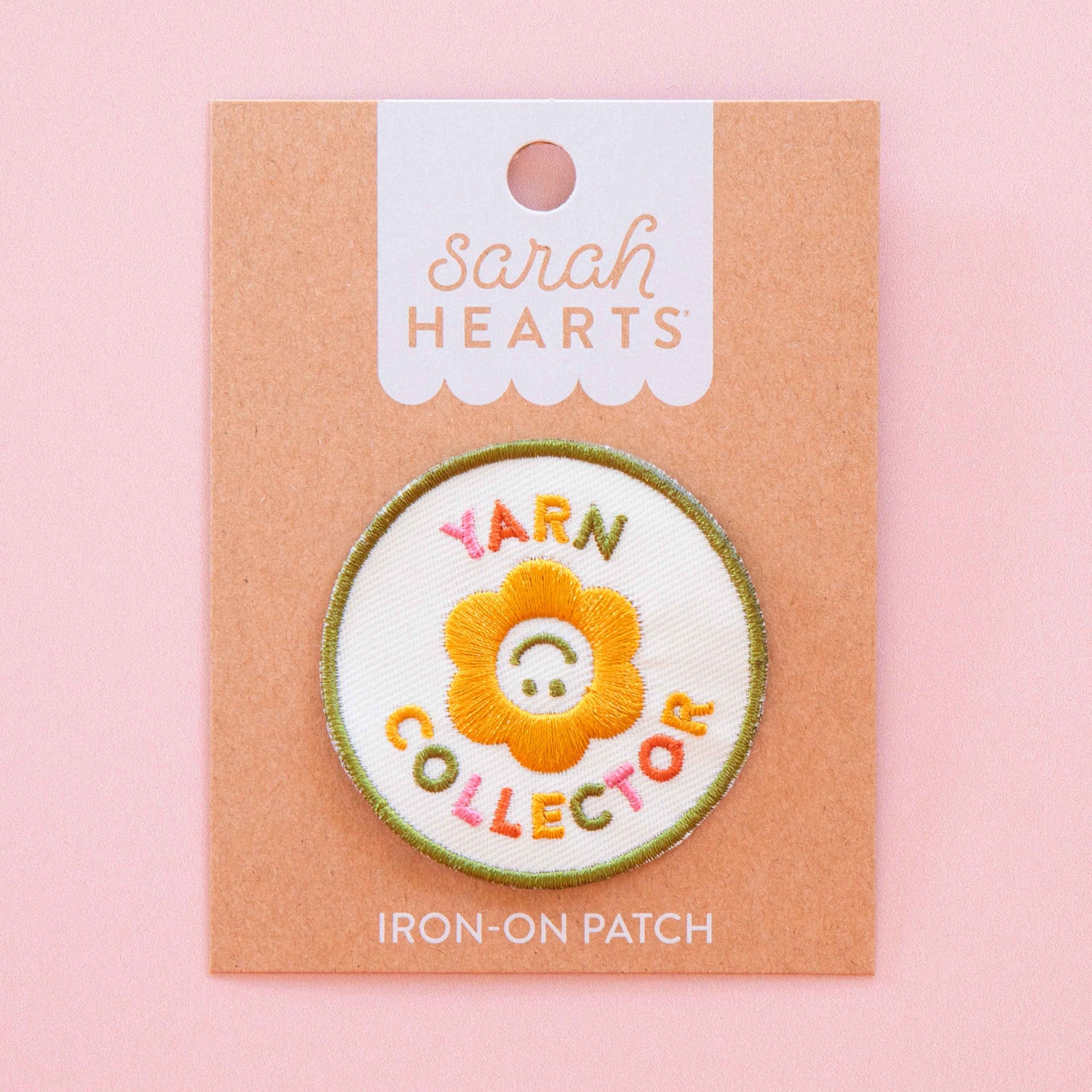 Sarah Hearts Yarn Collector Iron-On Patch
