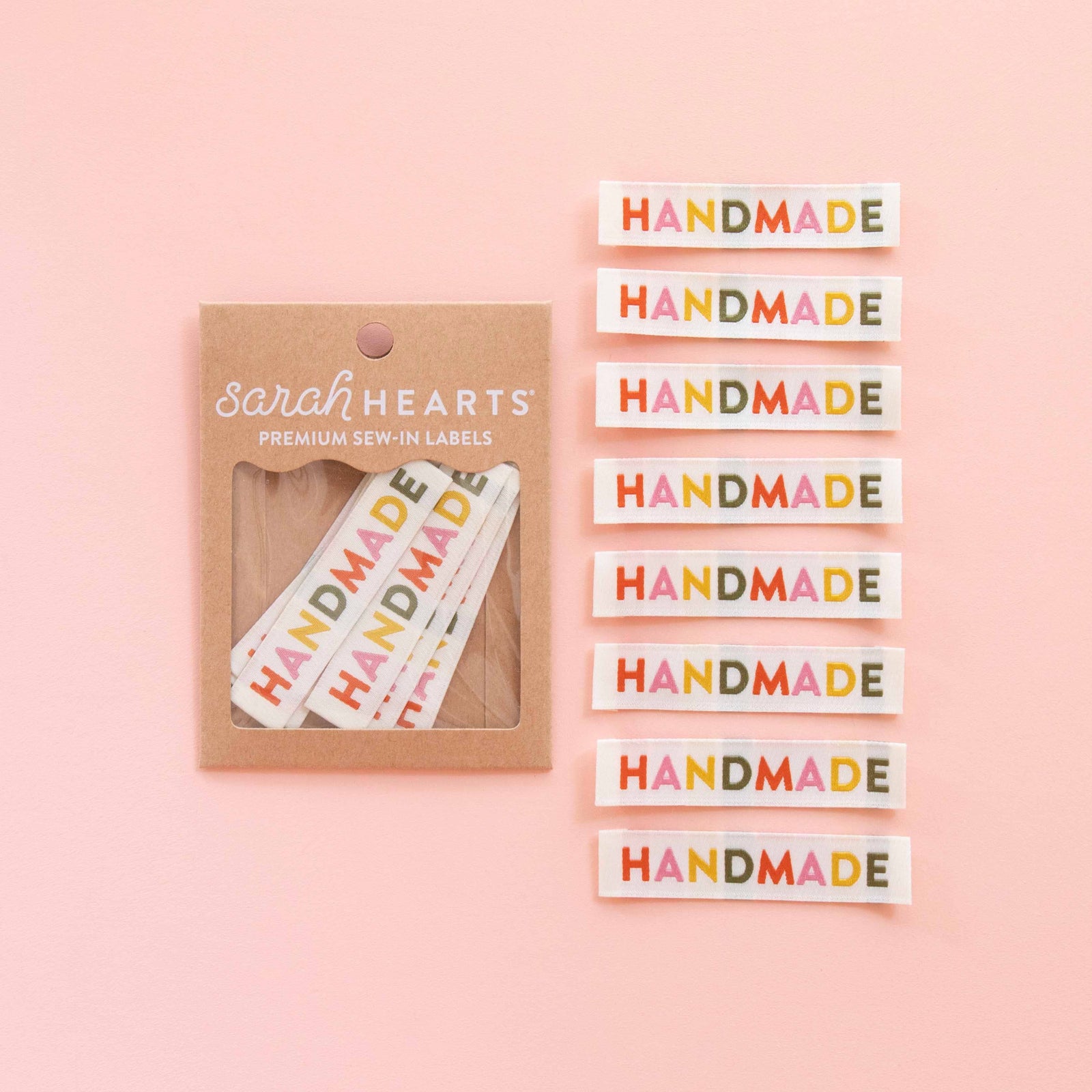 Sarah Hearts Handmade Woven Sewing Labels - Earth Tones