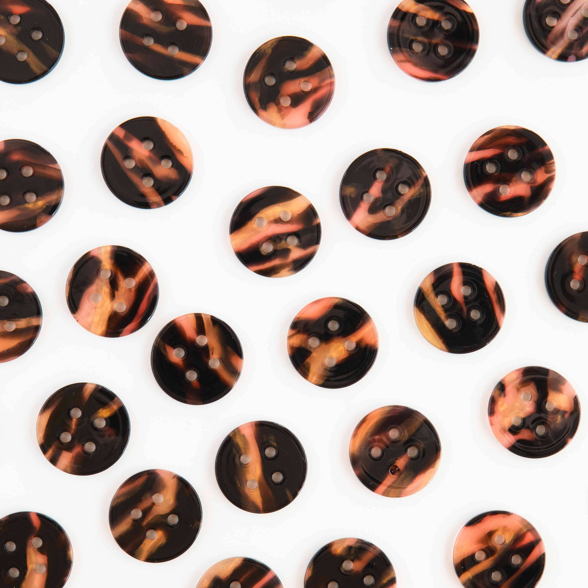 Sarah Hearts Tortoise Shell Large 1" Buttons