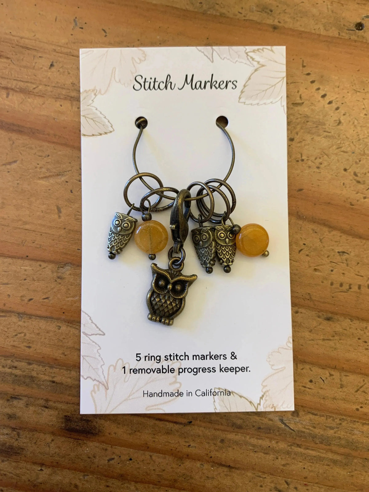 Woodland Stitch Markers - Apricot Yarn & Supply
