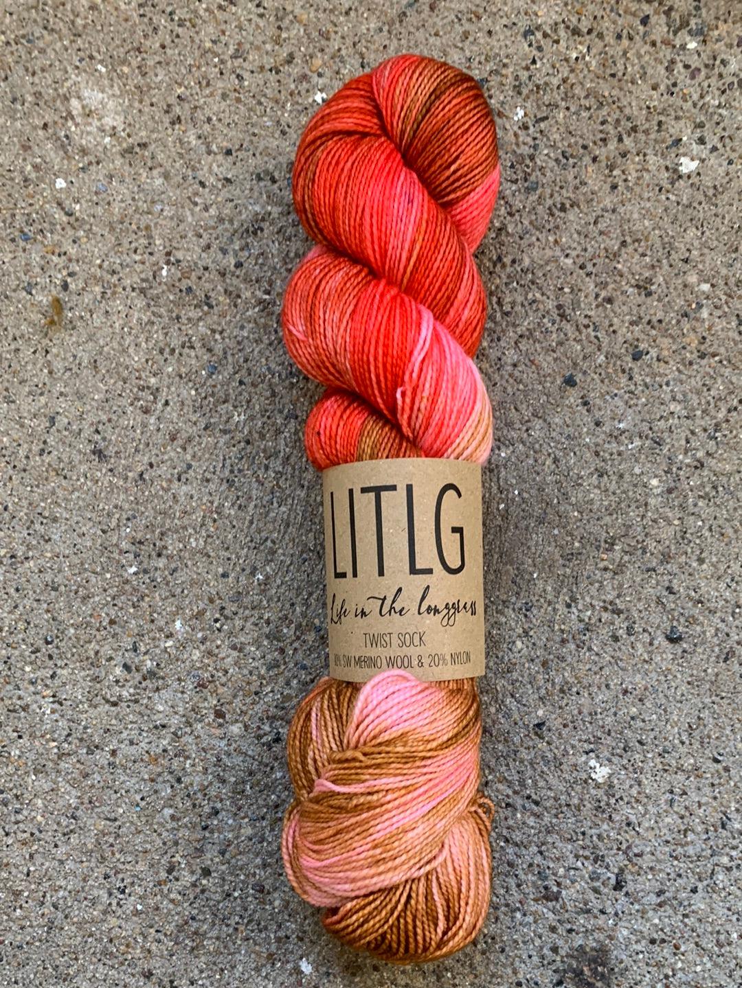 LITLG Twist Sock Yarn - Apricot Yarn & Supply