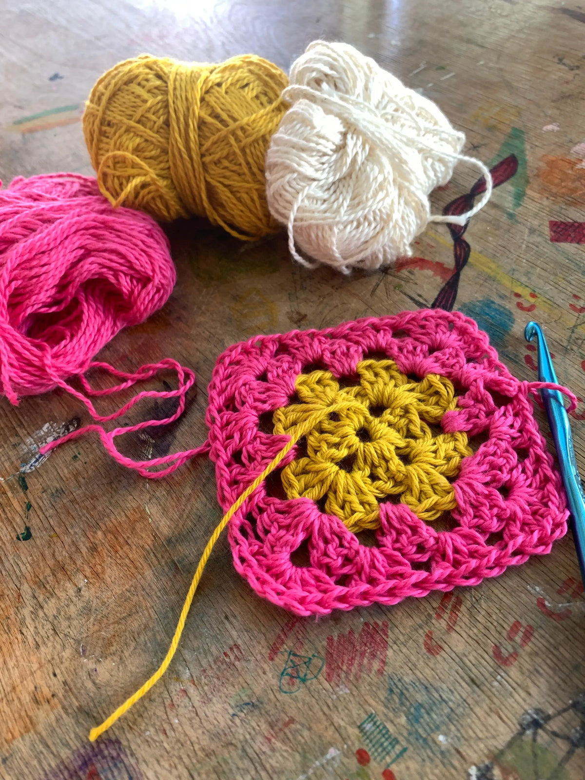 Making a Granny Square Workshop - Apricot Yarn & Supply
