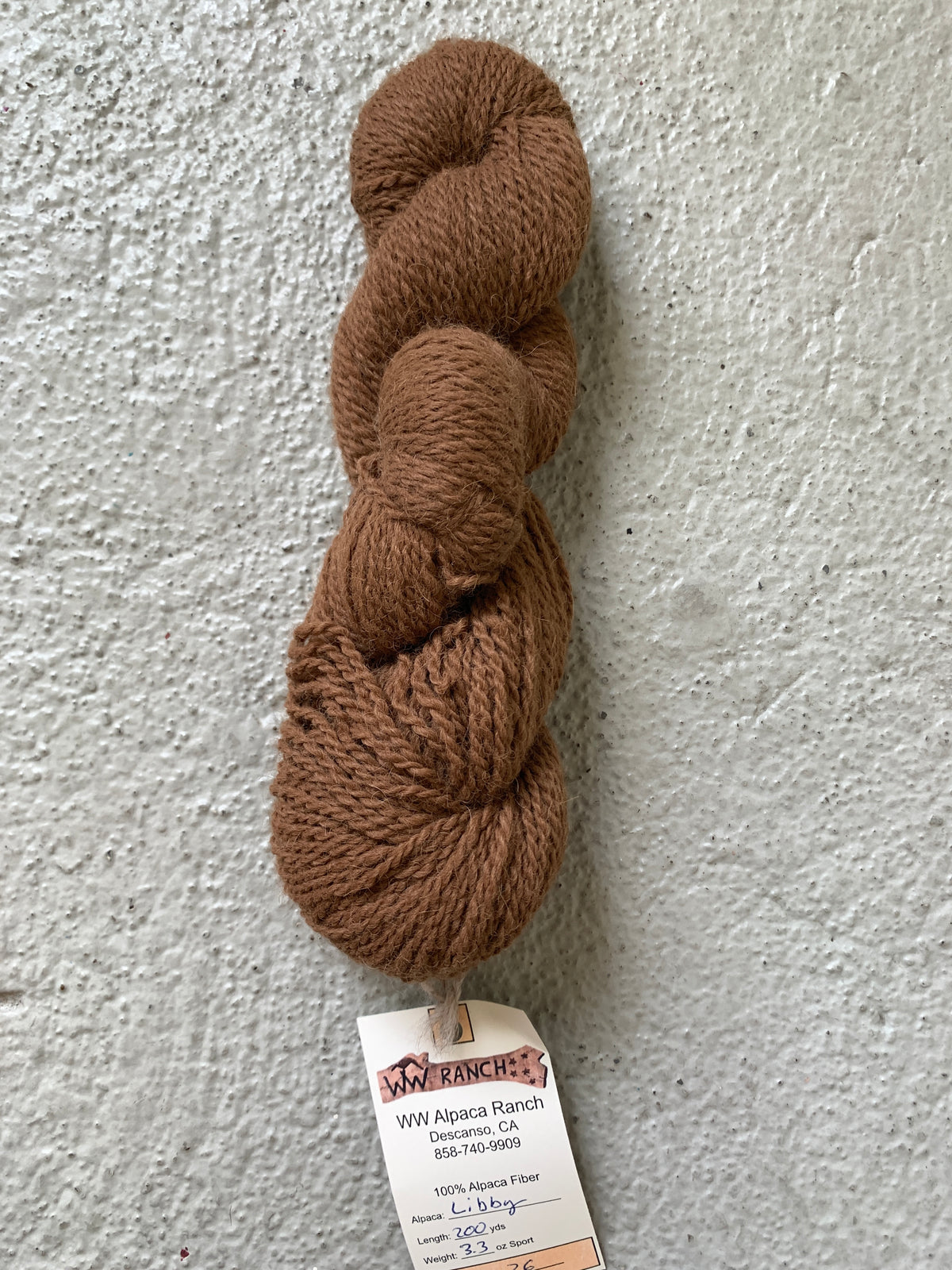 WW Ranch Local Alpaca Yarn