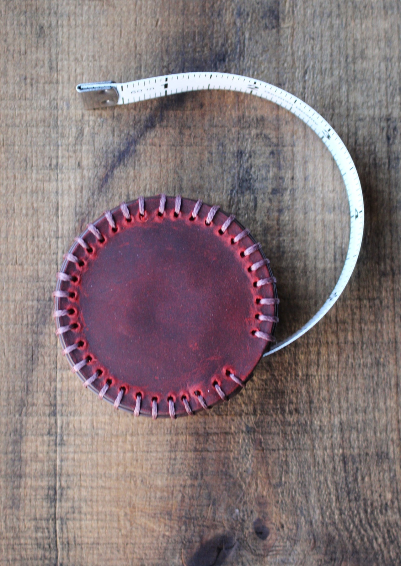 Hand Stitched Leather Tape Measure