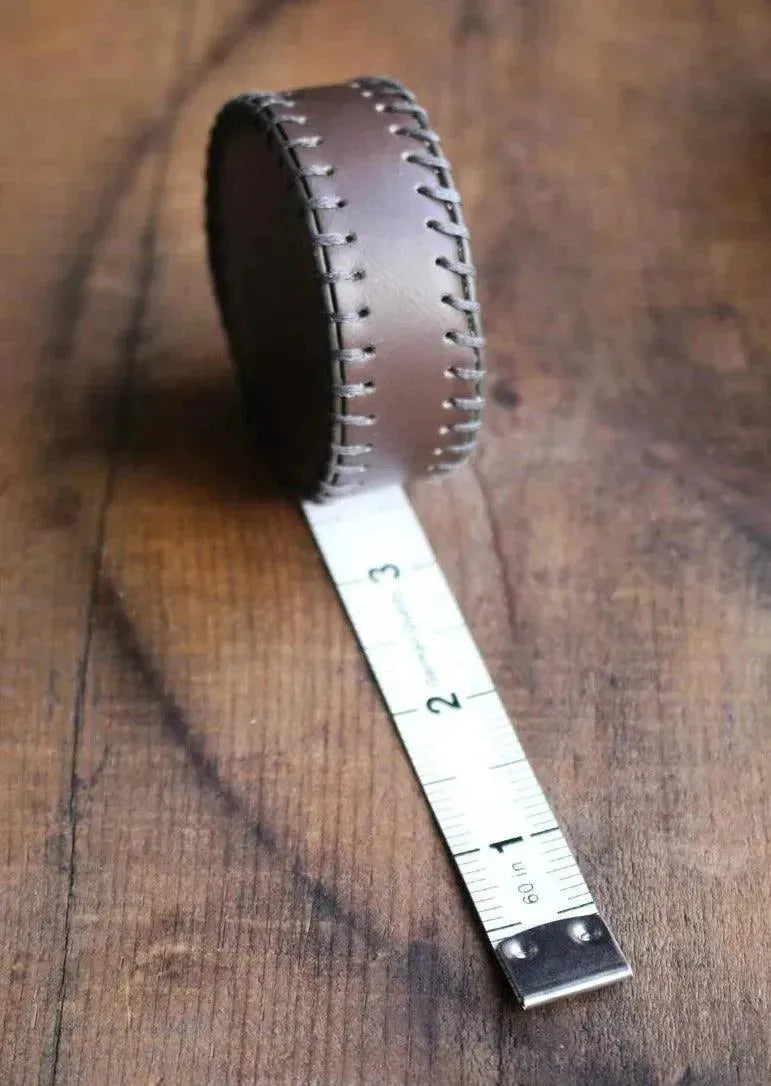 Hand Stitched Leather Tape Measure - Apricot Yarn & Supply