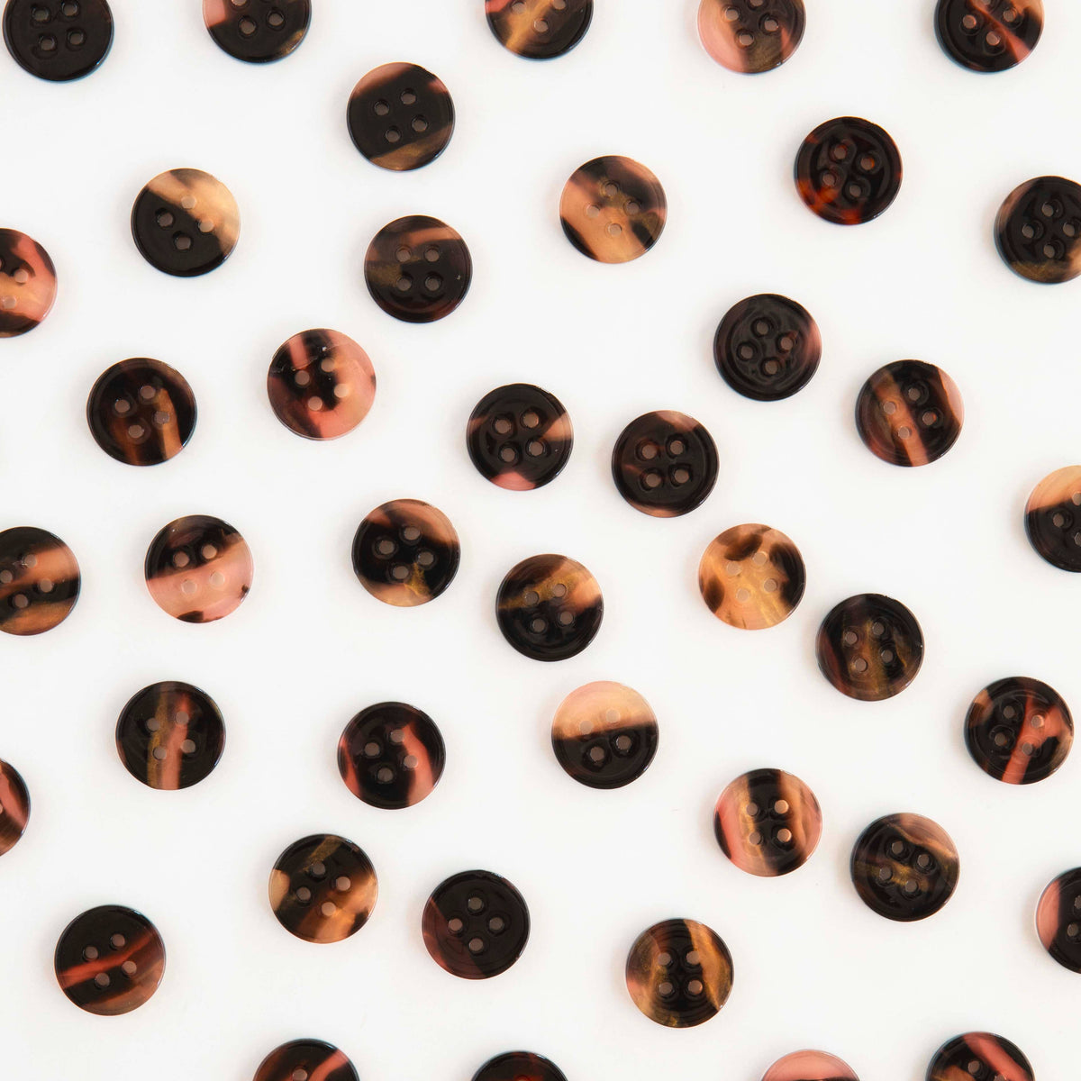 Sarah Hearts Tortoise Shell Small 5/8" Buttons