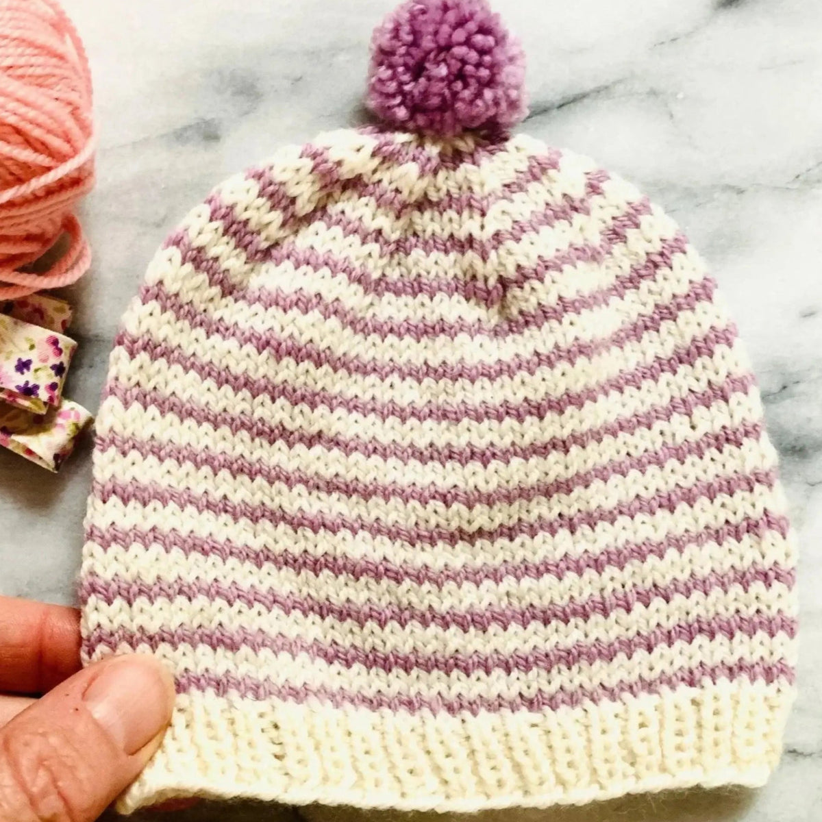 Baby Stripes Hat Pattern - Apricot Yarn & Supply