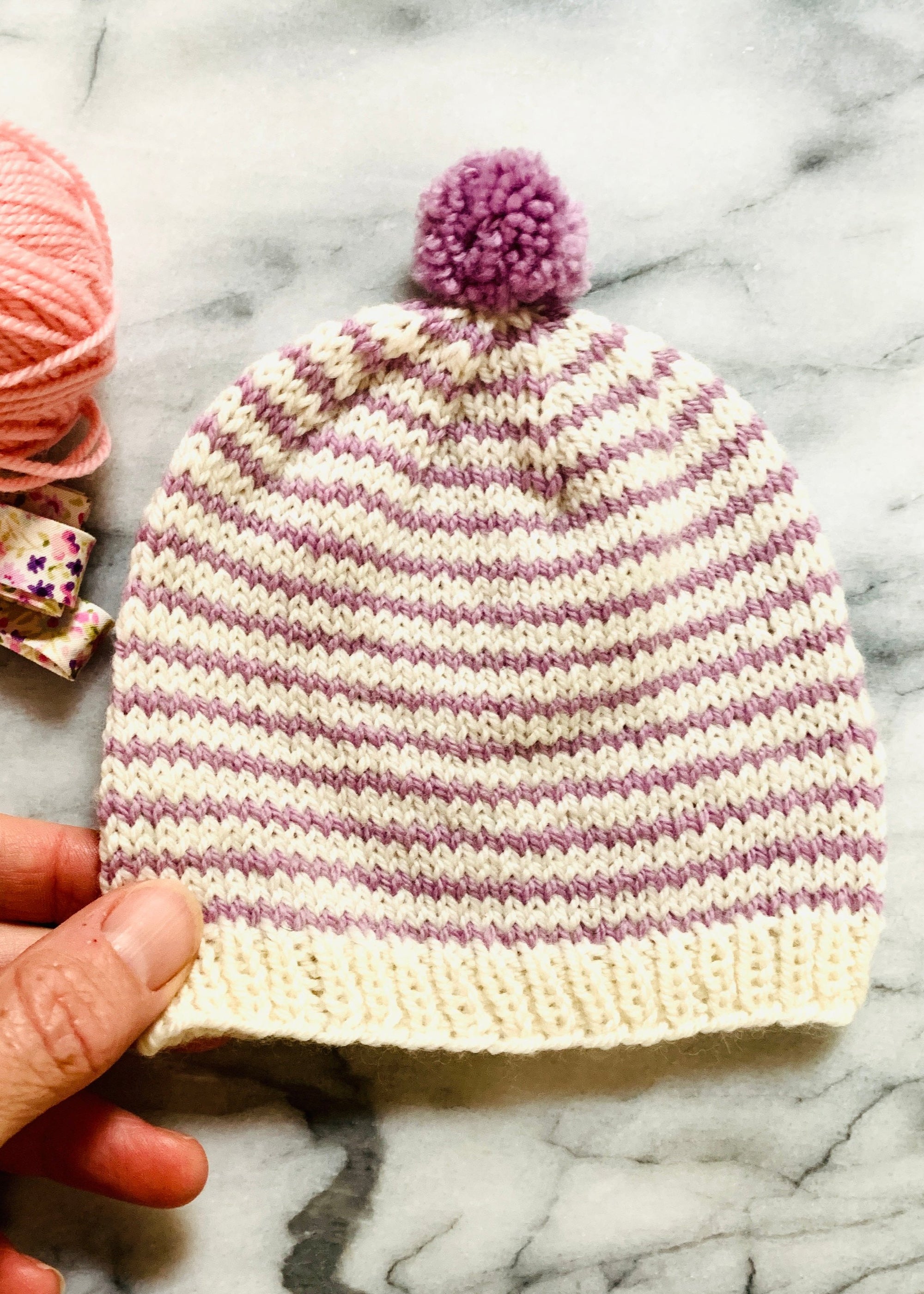 Baby Stripes Hat Pattern - Apricot Yarn & Supply