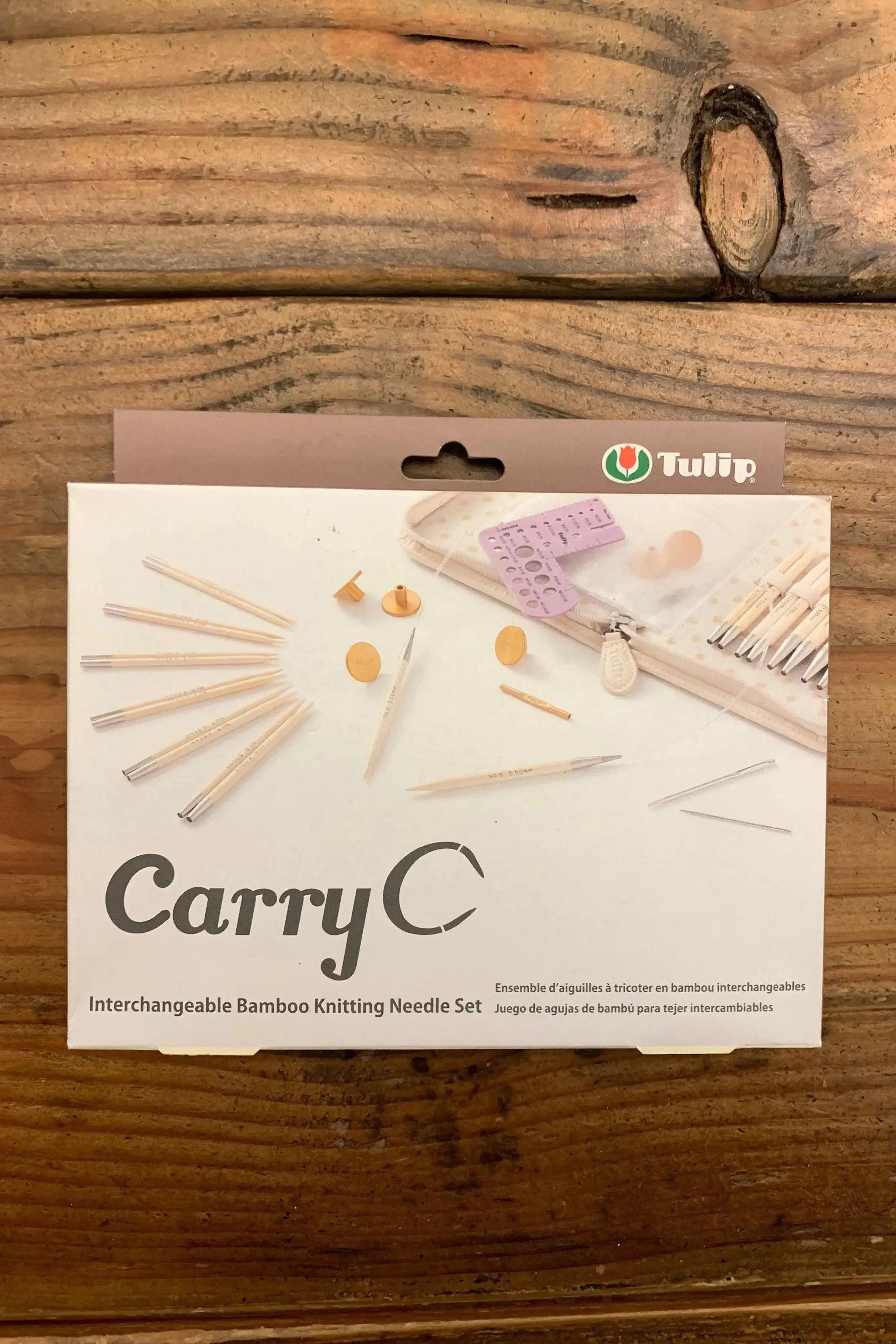 Tulip CarryC Interchangable Bamboo Knitting Needle Set - Apricot