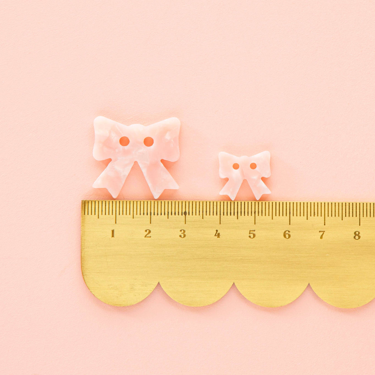 Sarah Hearts Pink Bow Large 1" Buttons