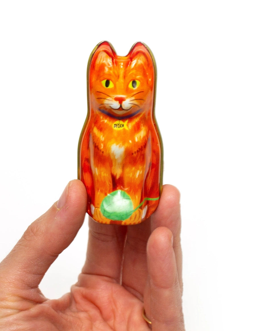 DEGEN Orange Cat Tin - Stitch Markers