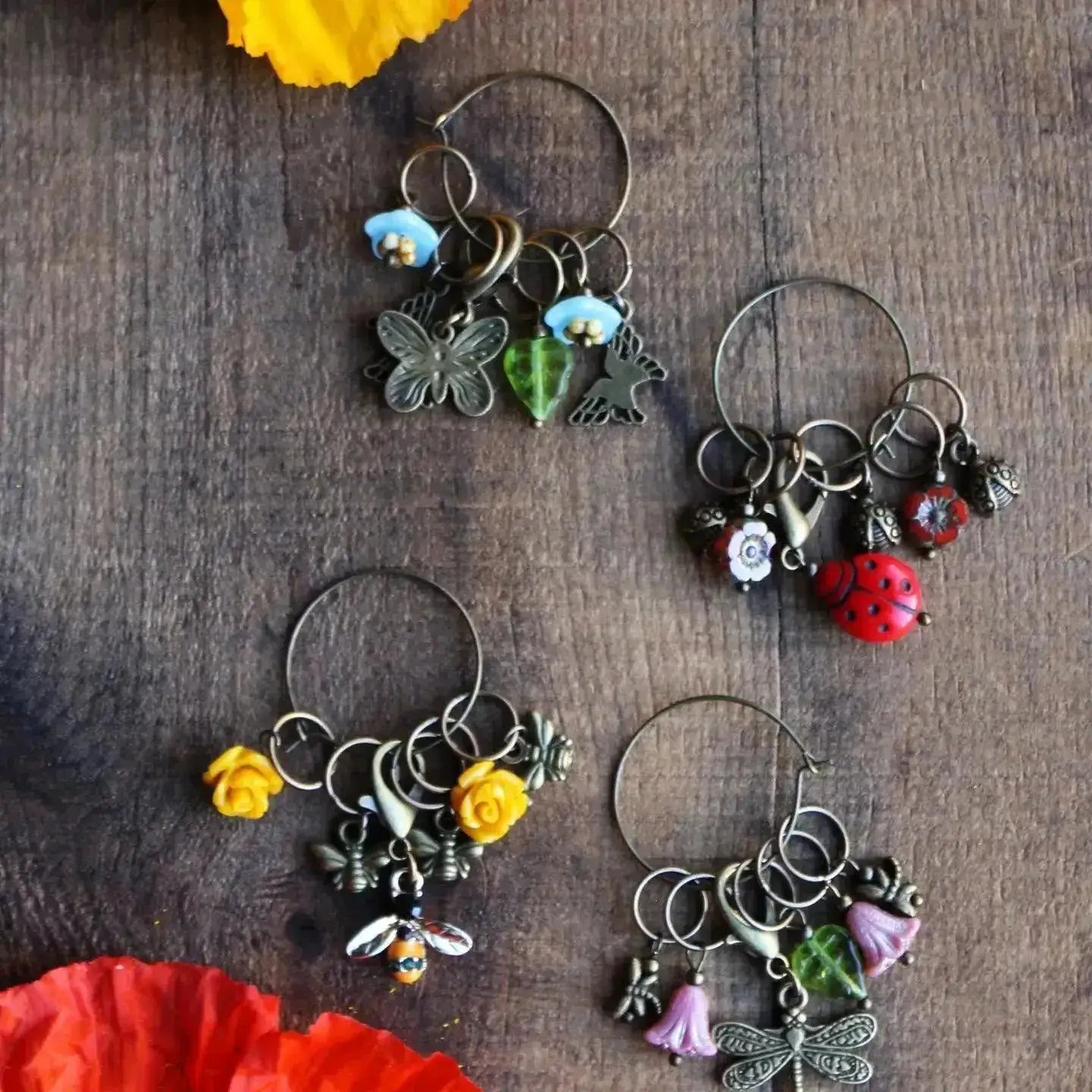 Garden Visitors Stitch Markers