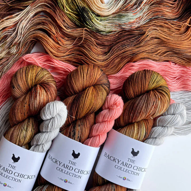Hue Loco 2025 Backyard Chicken Sock Sets - Apricot Yarn & Supply