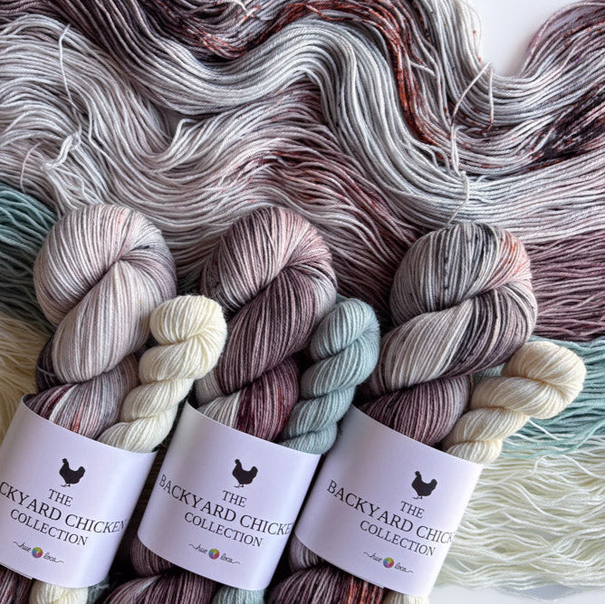 Hue Loco 2025 Backyard Chicken Sock Sets - Apricot Yarn & Supply