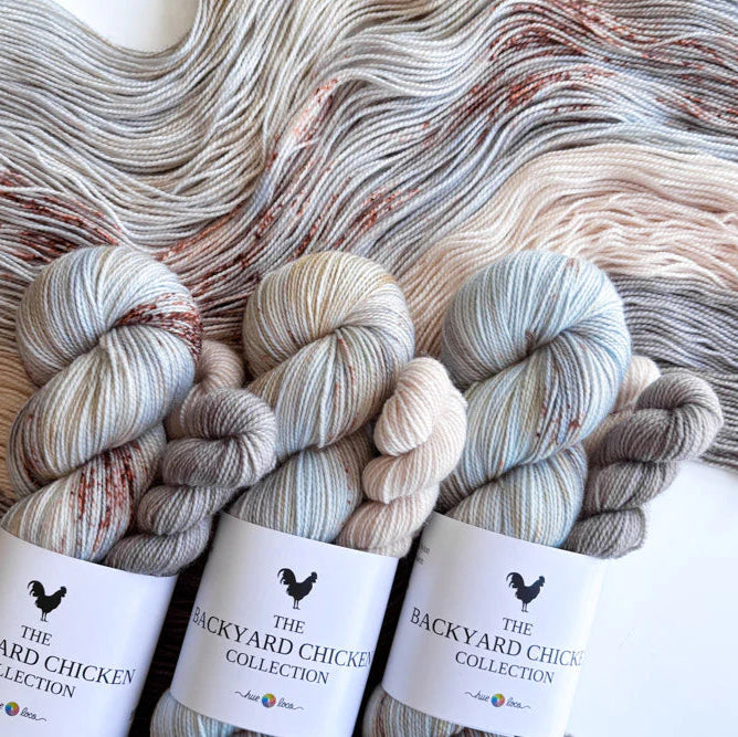 Hue Loco 2025 Backyard Chicken Sock Sets - Apricot Yarn & Supply