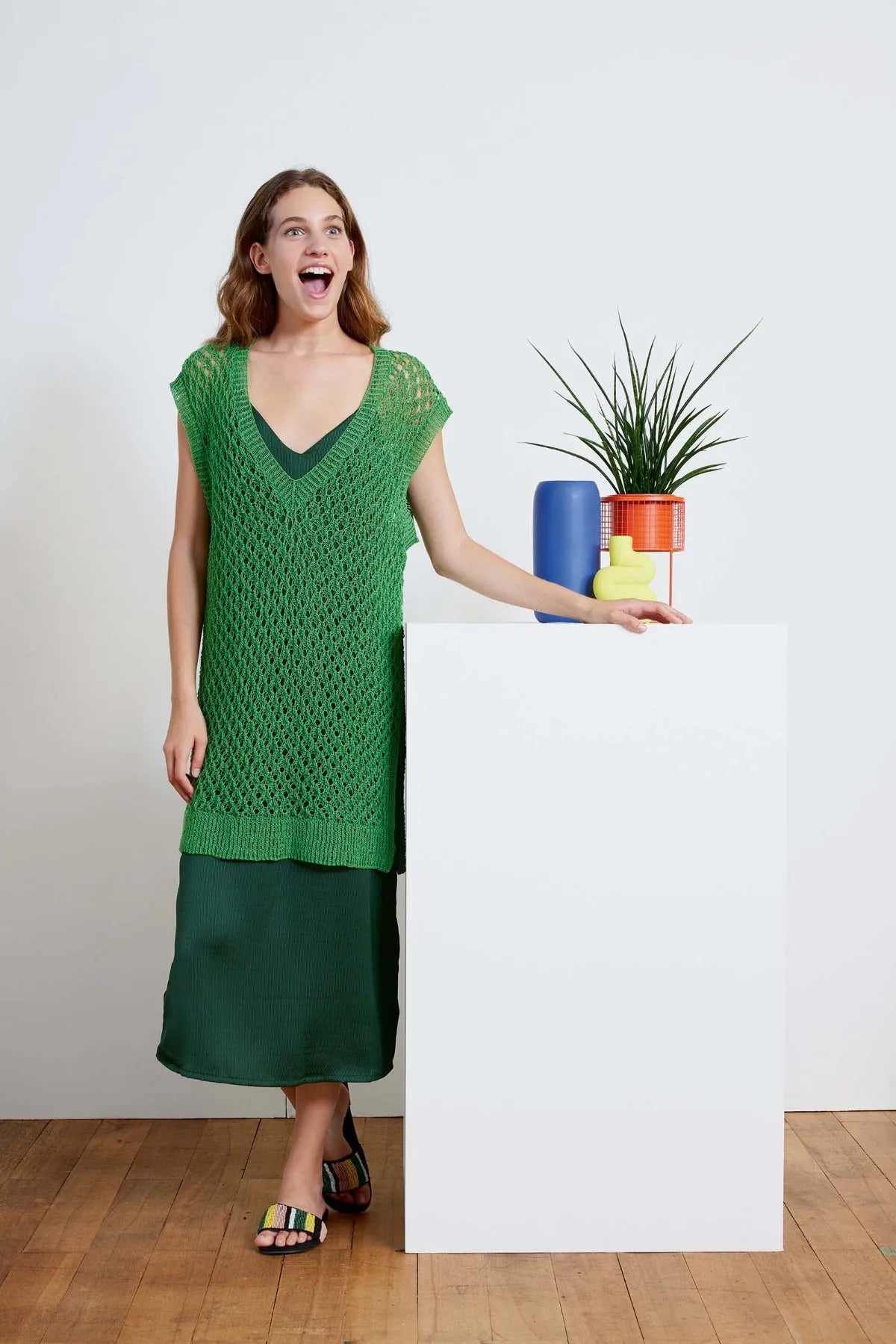 Lino Slipover Xally - Apricot Yarn Supply