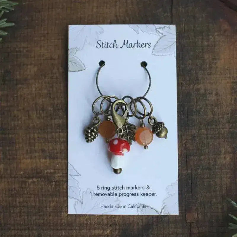 Woodland Stitch Markers - Apricot Yarn & Supply
