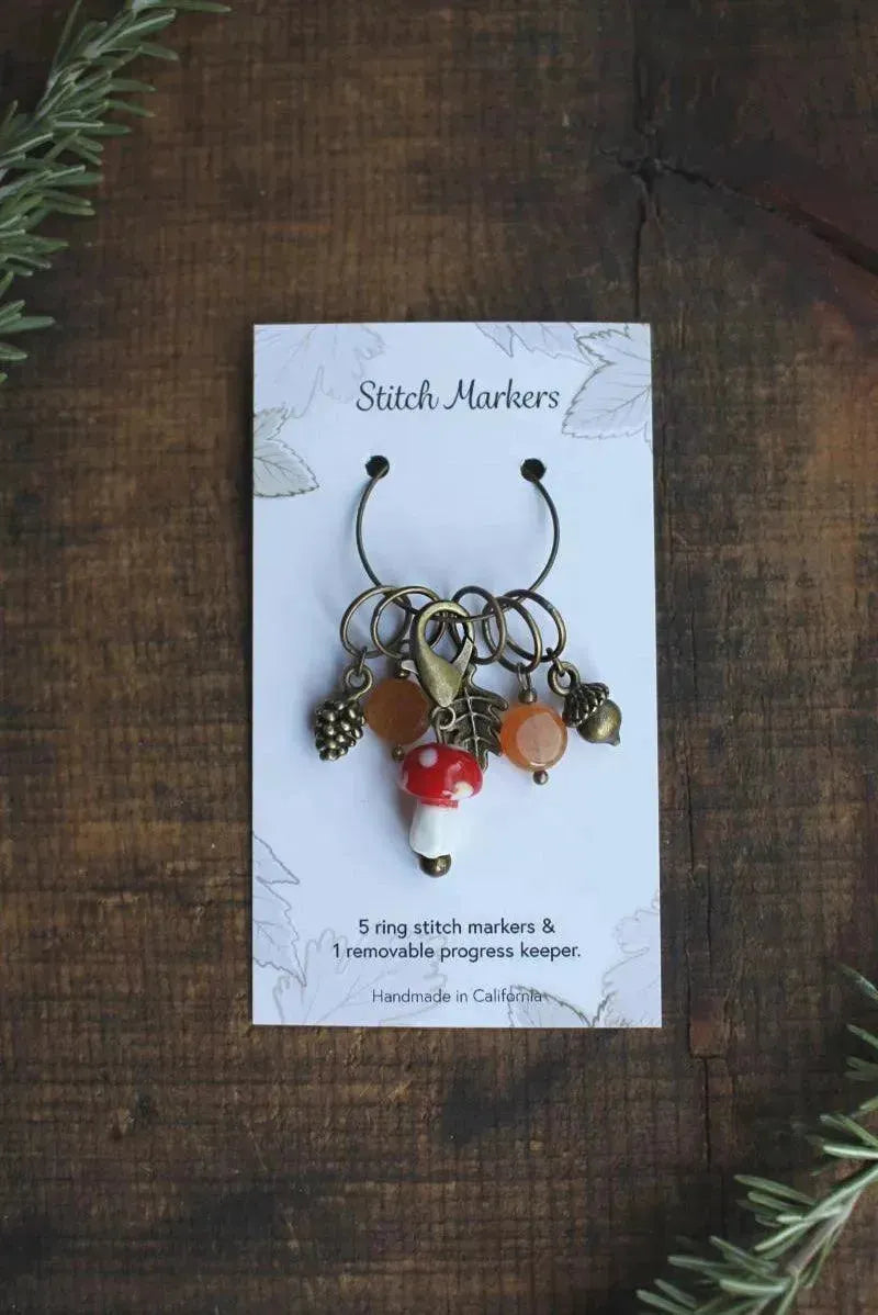 Woodland Stitch Markers - Apricot Yarn & Supply