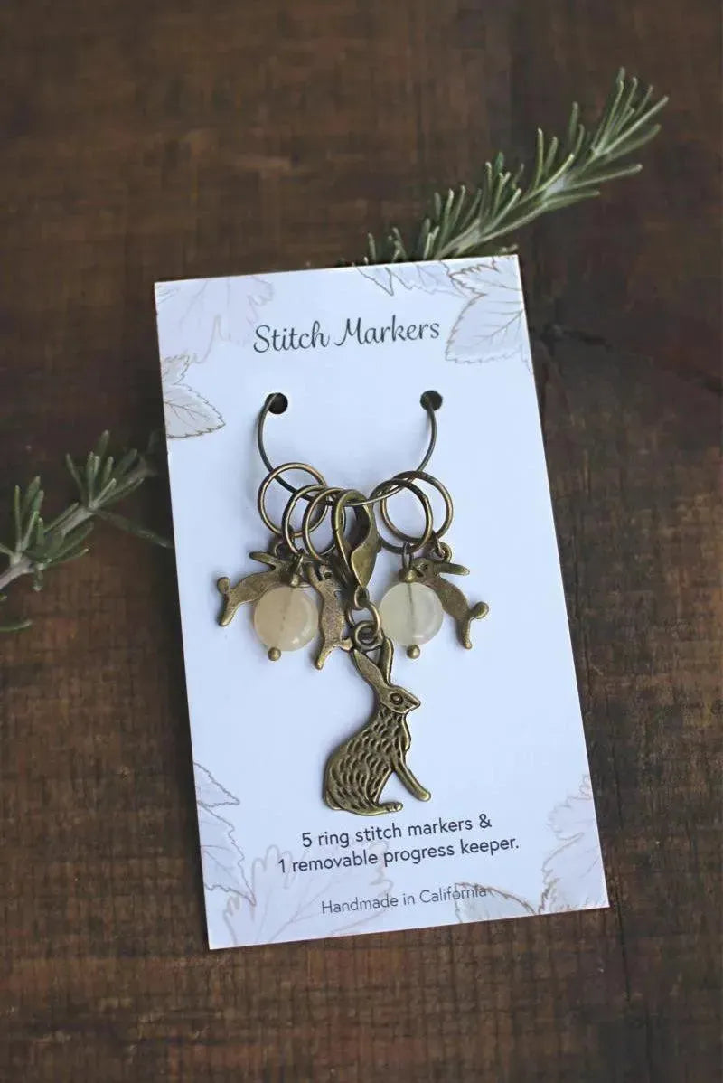 Woodland Stitch Markers - Apricot Yarn & Supply
