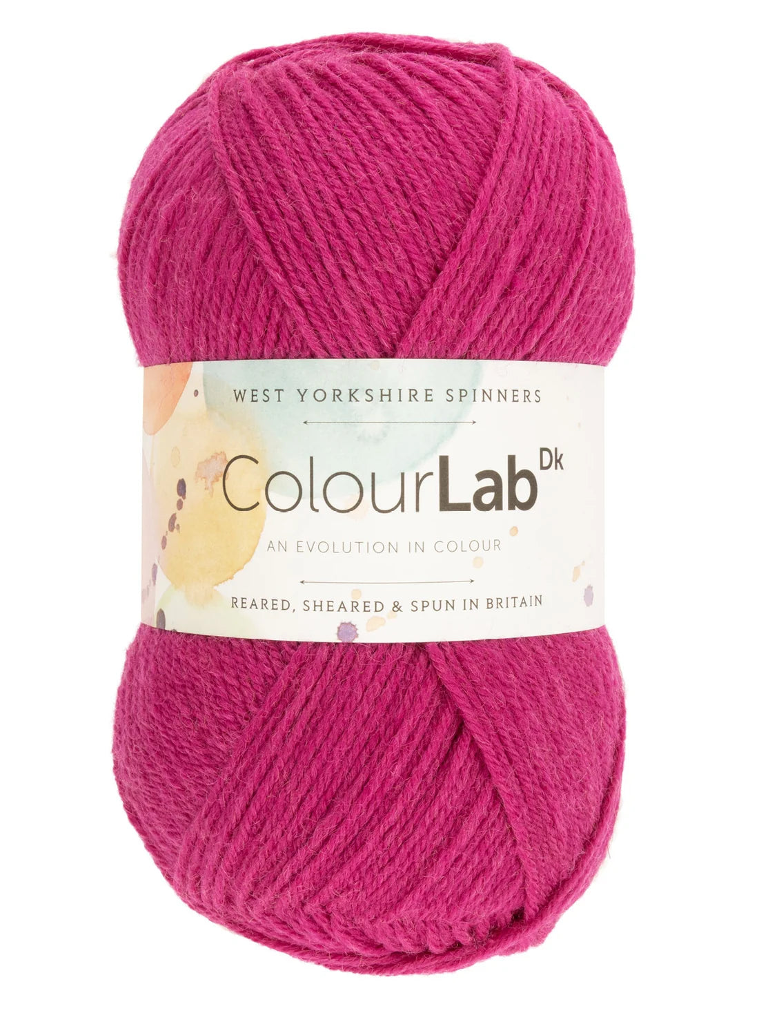 West Yorkshire Spinners ColourLab DK yarn in magenta pink - 100% British wool knitting yarn