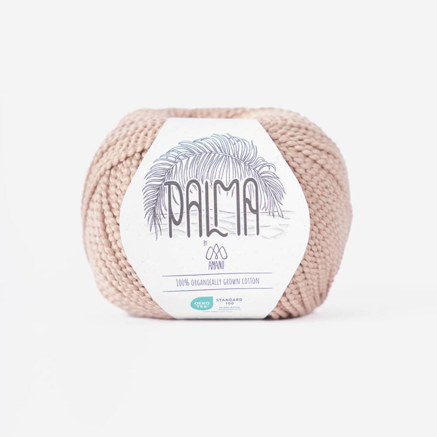 Skein of 100% organic cotton yarn with soft yet strong texture brings depth and natural movement to your stitches.