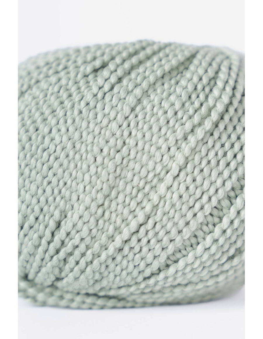 Side of 100% organic cotton yarn with soft yet strong texture brings depth and natural movement to your stitches.