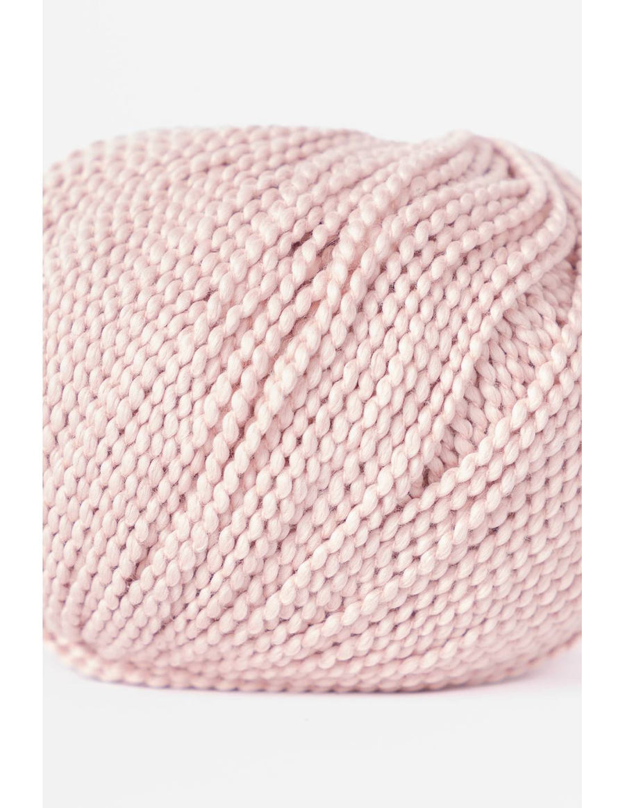 Side of 100% organic cotton yarn with soft yet strong texture brings depth and natural movement to your stitches.