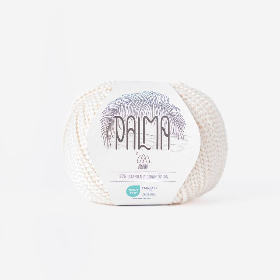 Skein of 100% organic cotton yarn with soft yet strong texture brings depth and natural movement to your stitches.