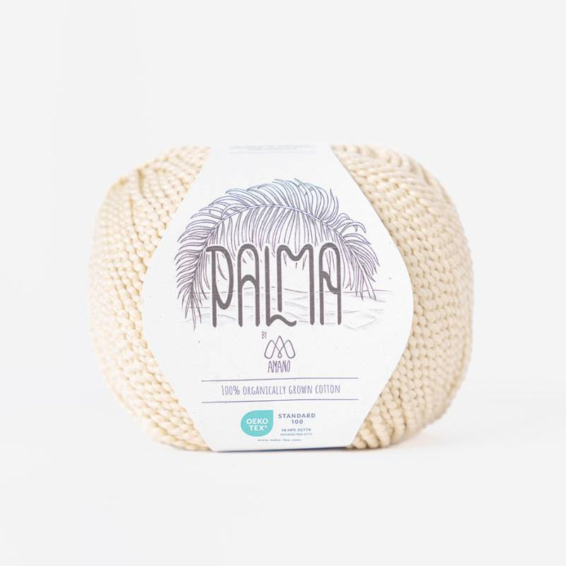 Skein of 100% organic cotton yarn with soft yet strong texture brings depth and natural movement to your stitches.