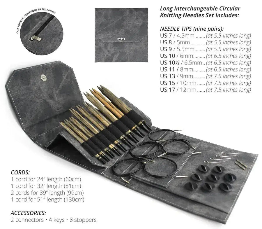 Lykke Interchangeable Knitting Needle Set - Apricot Yarn & Supply