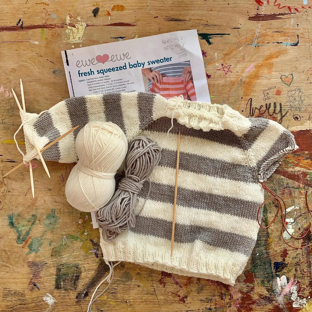 The Fresh Squeezed Baby Sweater Kit - Apricot Yarn & Supply
