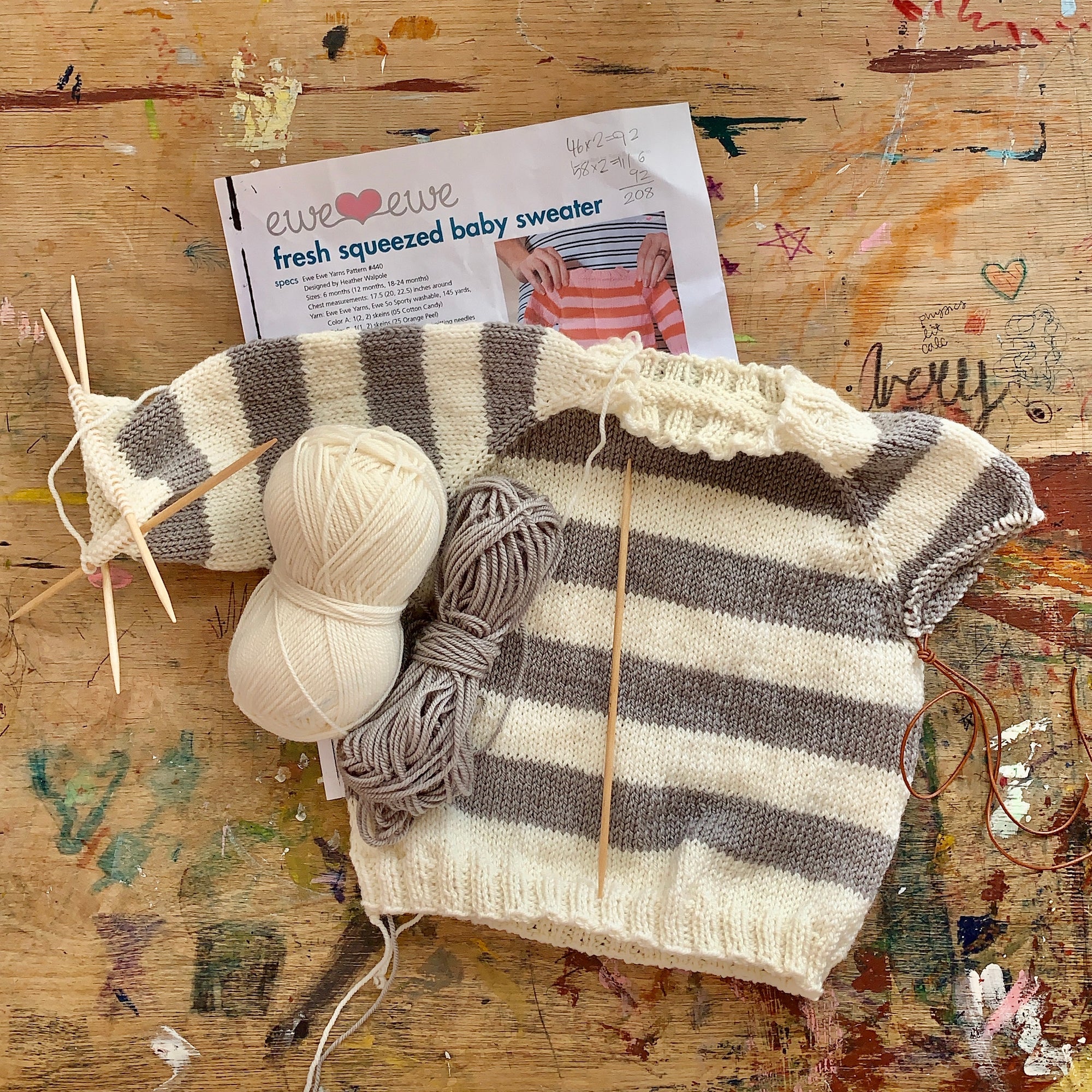 Fresh Squeezed Baby Sweater Knitting Kit