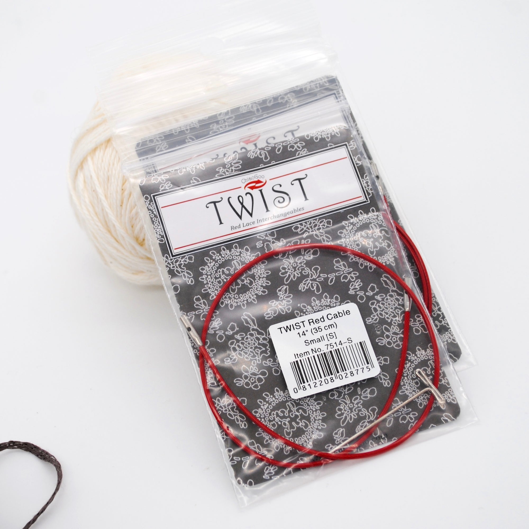 ChiaoGoo Interchangeable Cables - Twist Red Lace - YAK