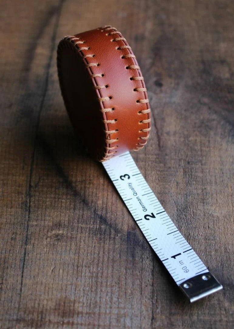 Hand Stitched Leather Tape Measure