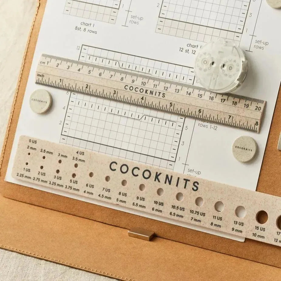 Cocoknits Ruler and Gauge Set - Apricot Yarn & Supply