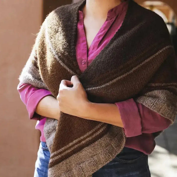 The Alpaca Shawl Kit - Apricot Yarn & Supply