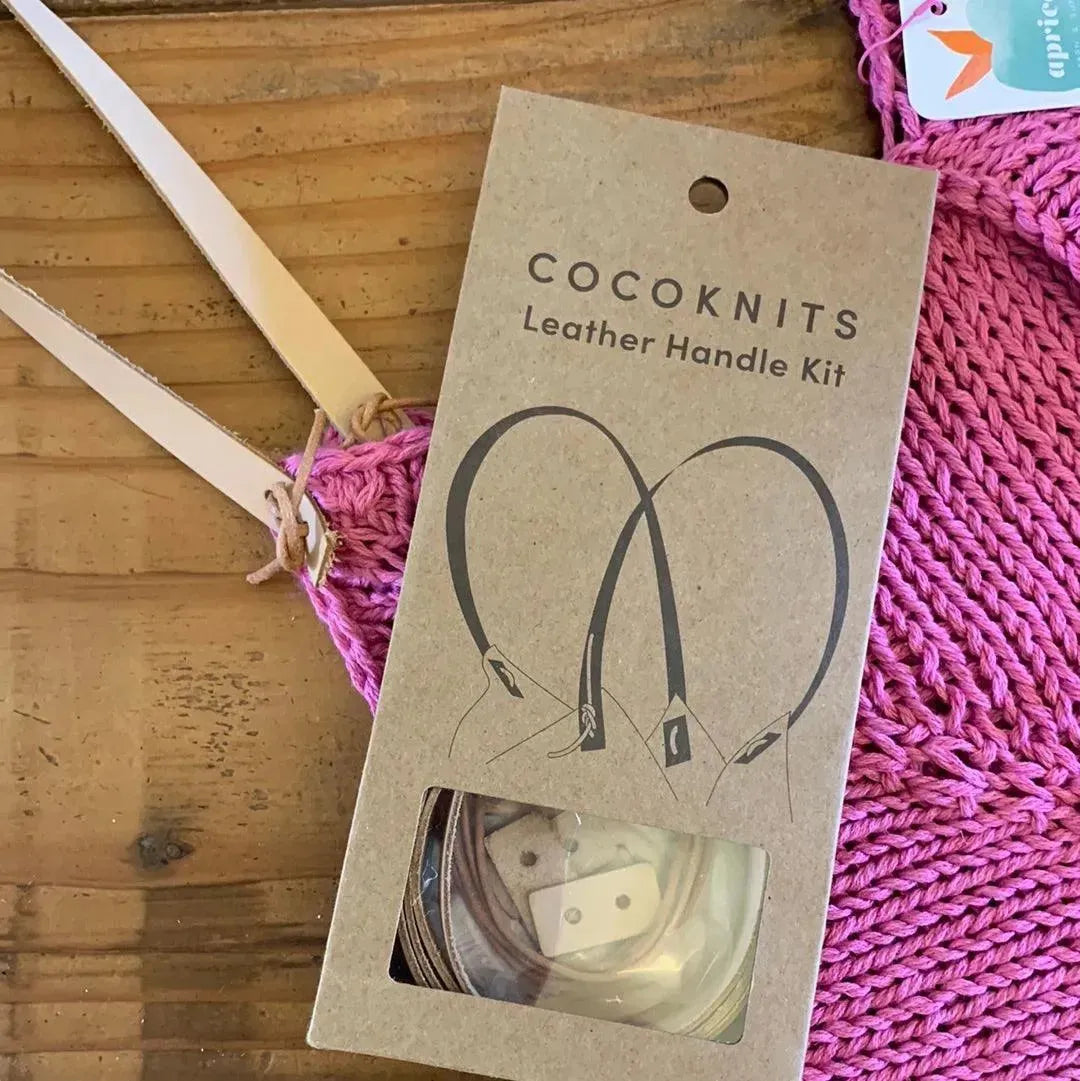 Cocoknits Long Leather Handle Set - Apricot Yarn & Supply